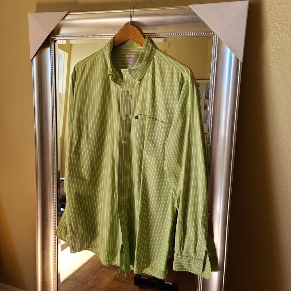 Brooks Brothers Button Down Collar Dress Shirt - Green